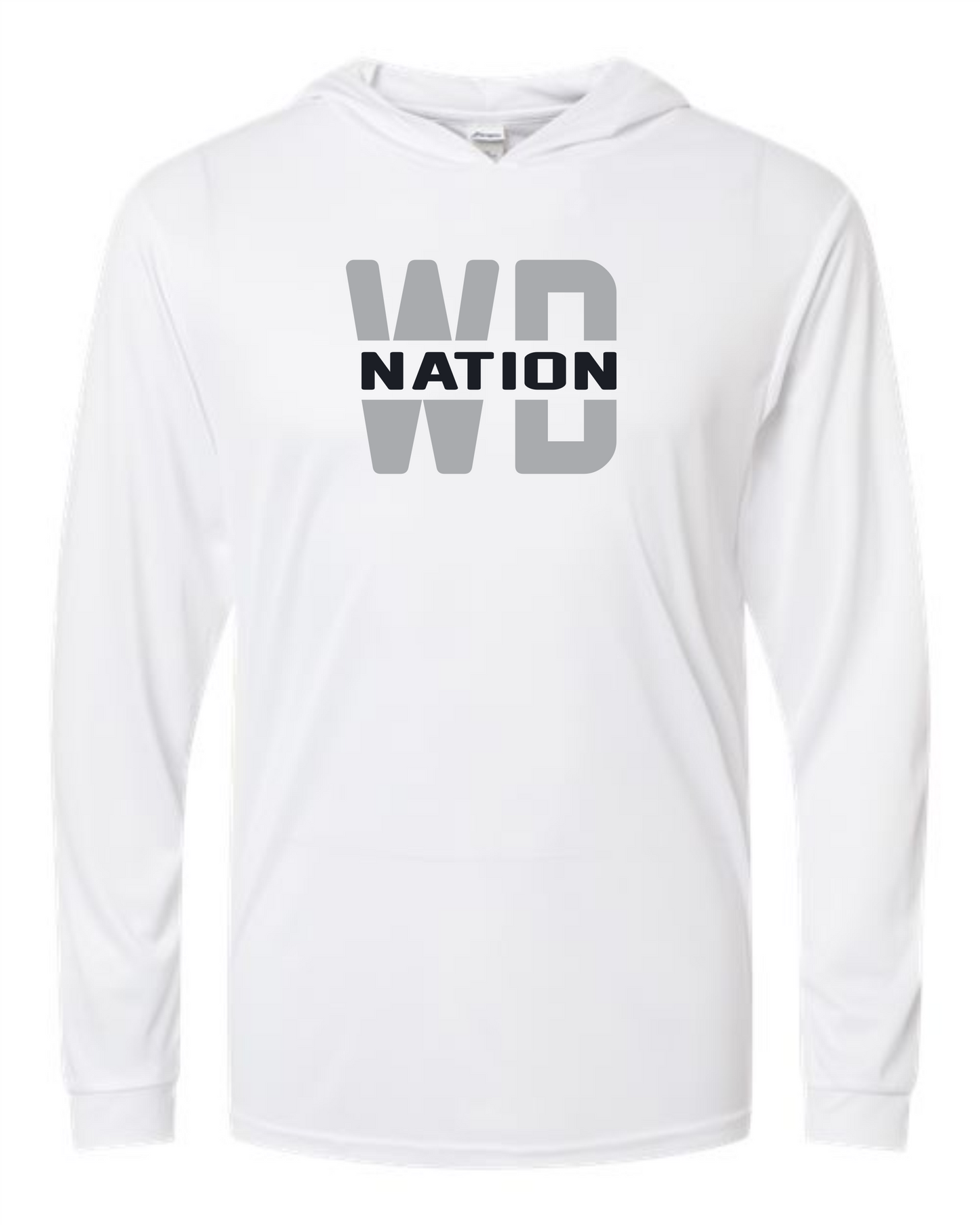 WD Nation Gildan Hooded Long Sleeve Dry Fit image 3