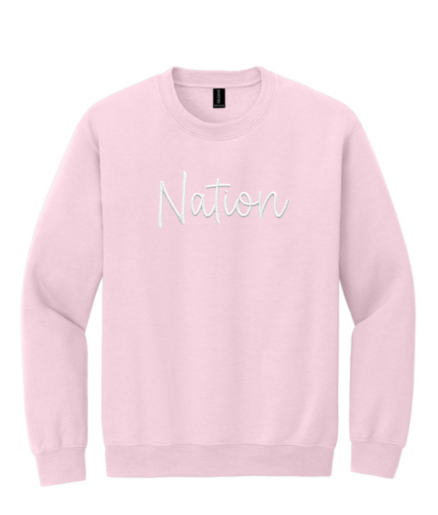 WD Nation Faux Embroidery Sweatshirt Print