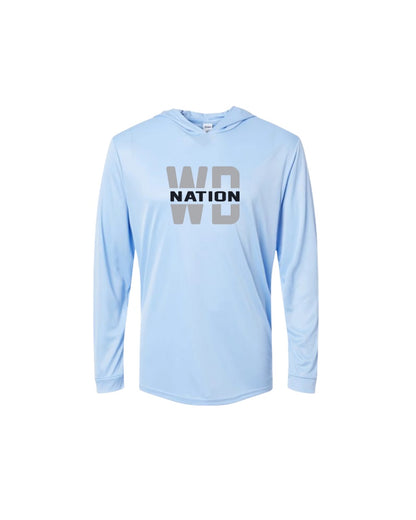 WD Nation Gildan Hooded Long Sleeve Dry Fit image 0