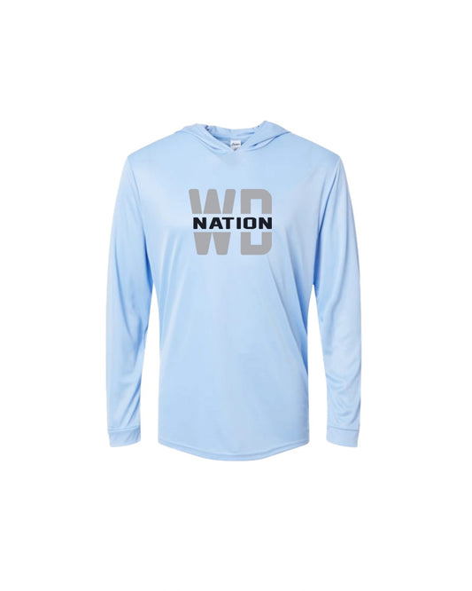 WD Nation Gildan Hooded Long Sleeve Dry Fit image 0