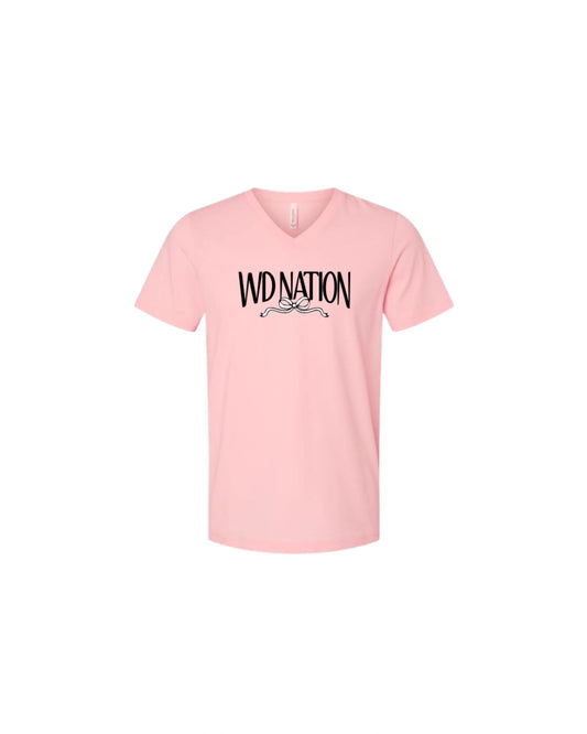 WD Nation Bow Print V-Neck image 0