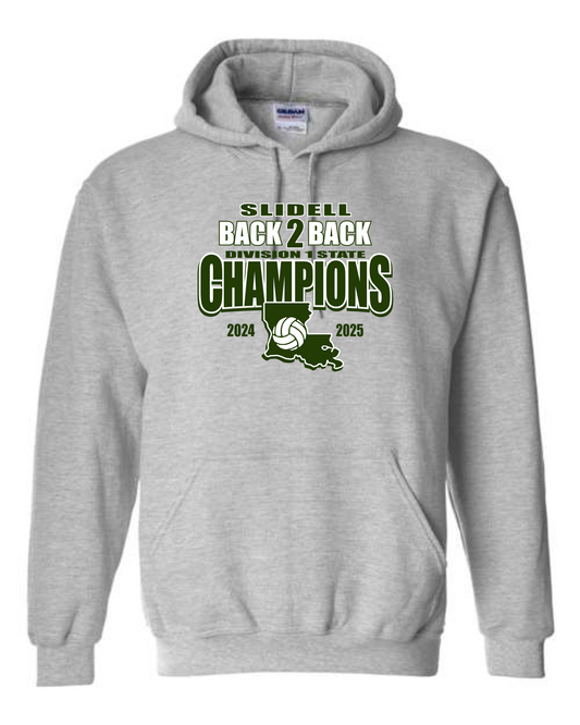 Slidell High School Volleyball back to back champions hoodie image 0