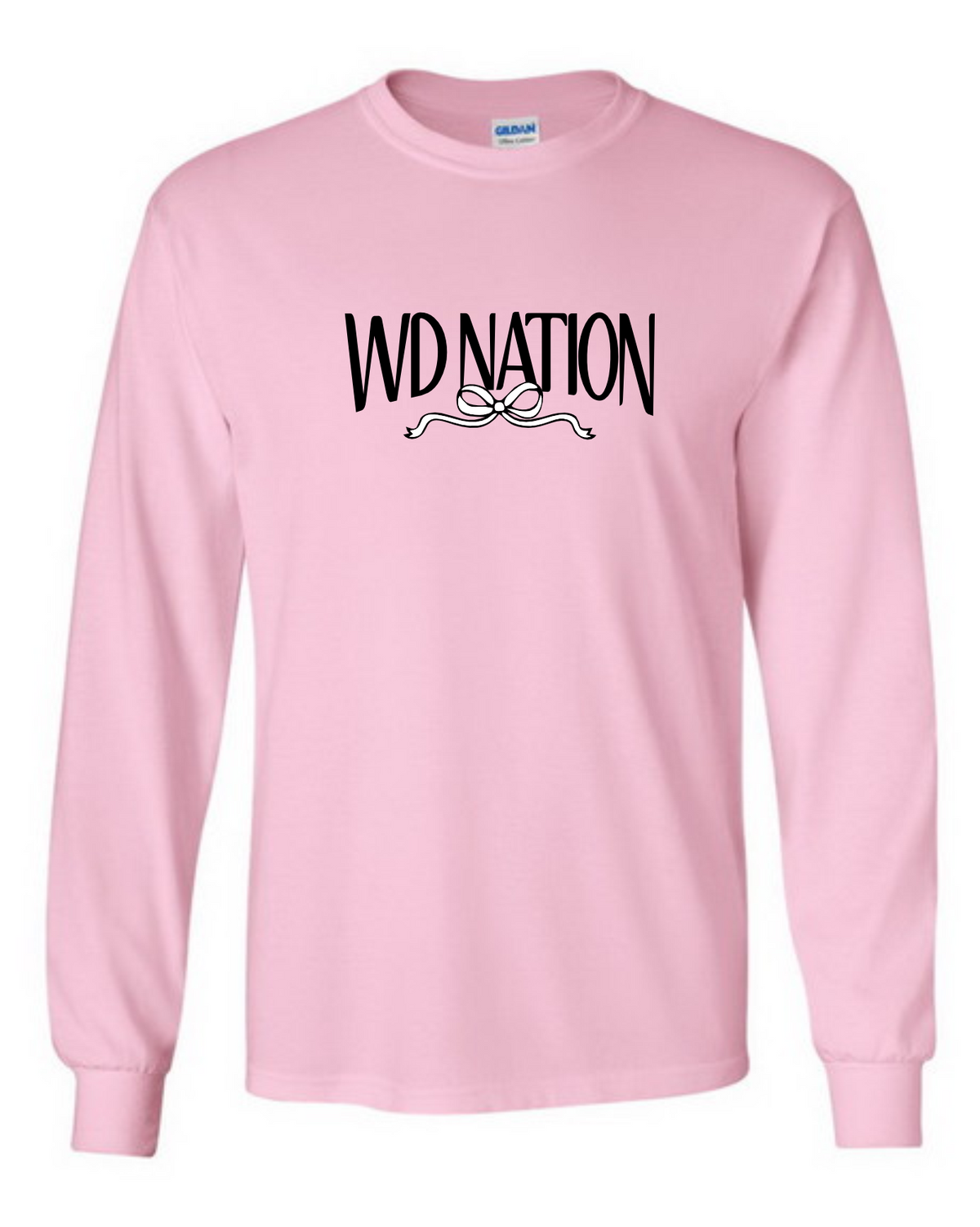 WD Nation Bow print gildan long sleeve image 1