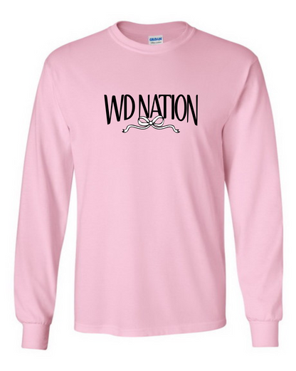 WD Nation Bow print gildan long sleeve image 1