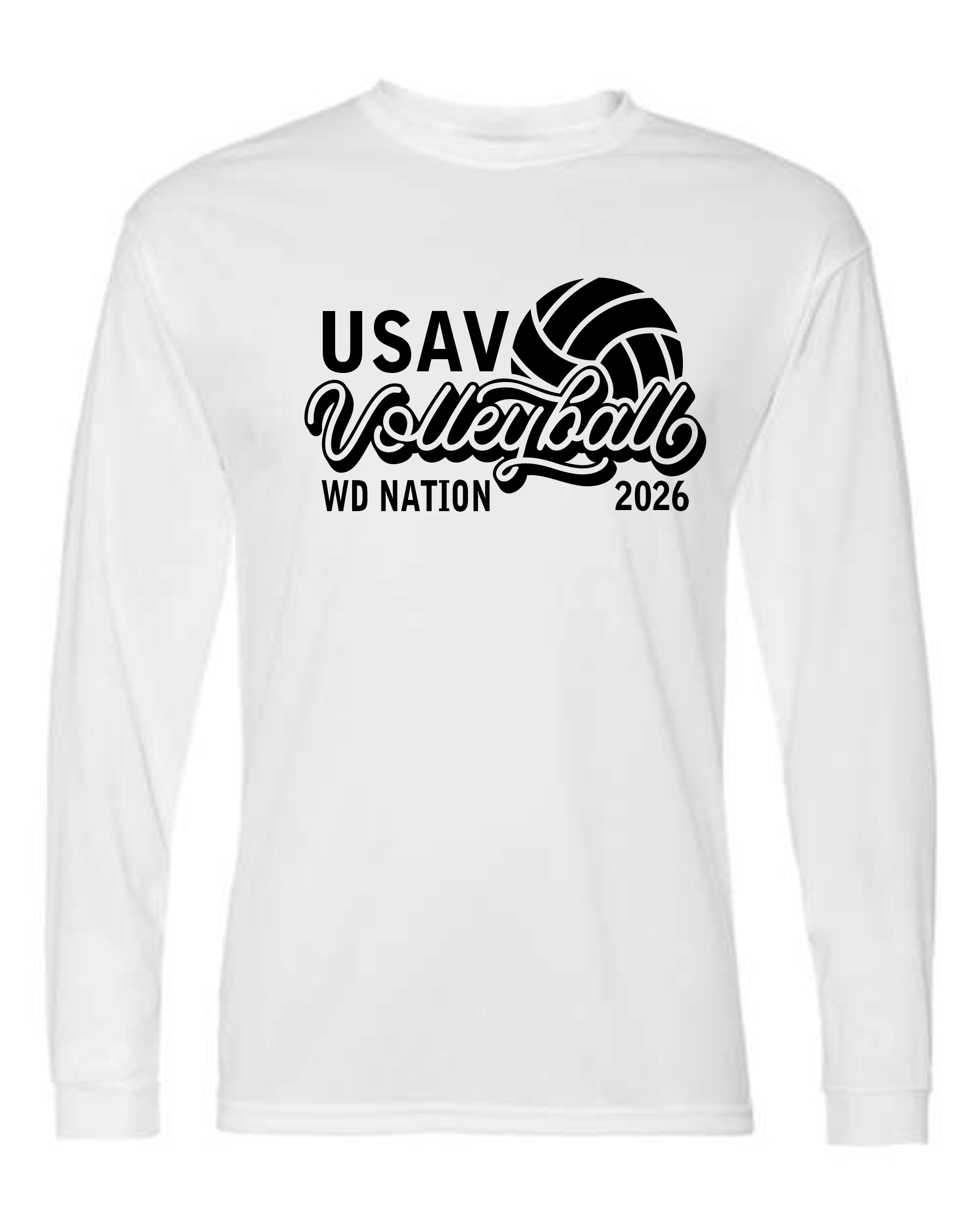 WD USAV Sport Tek dry fit long sleeve image 1