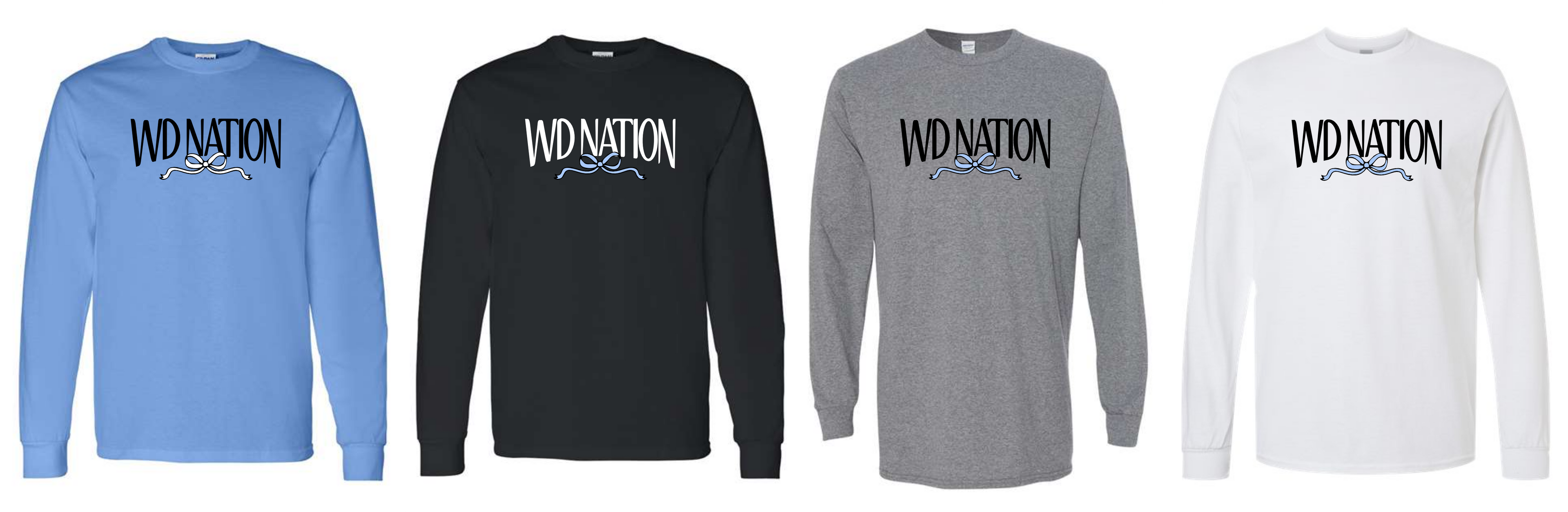 WD Nation Bow print gildan long sleeve image 0