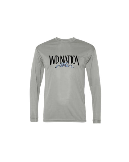 WD Nation Bow Print Sport Tek Dry Fit Long Sleeve image 3