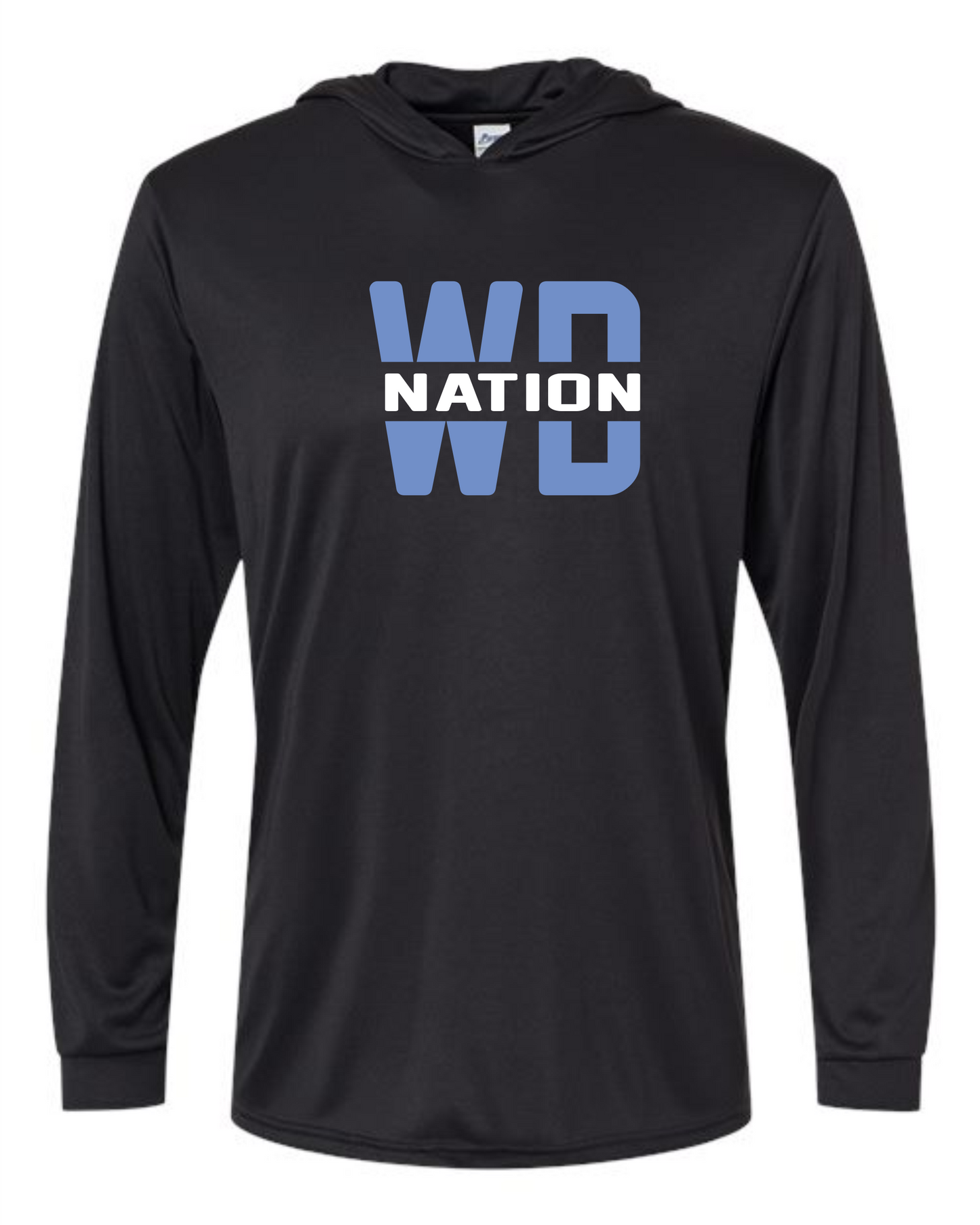 WD Nation Gildan Hooded Long Sleeve Dry Fit image 1