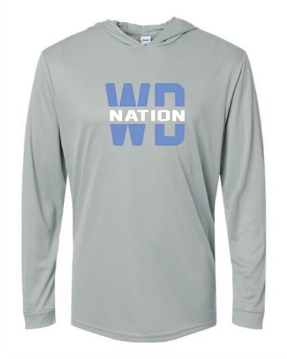 WD Nation Gildan Hooded Long Sleeve Dry Fit image 2