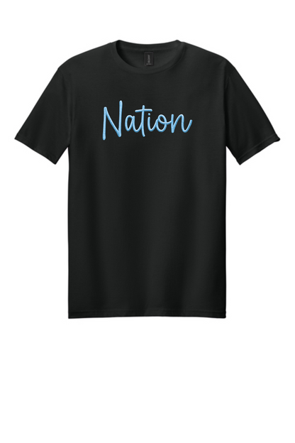 WD Nation Faux Embroidery Print T shirt
