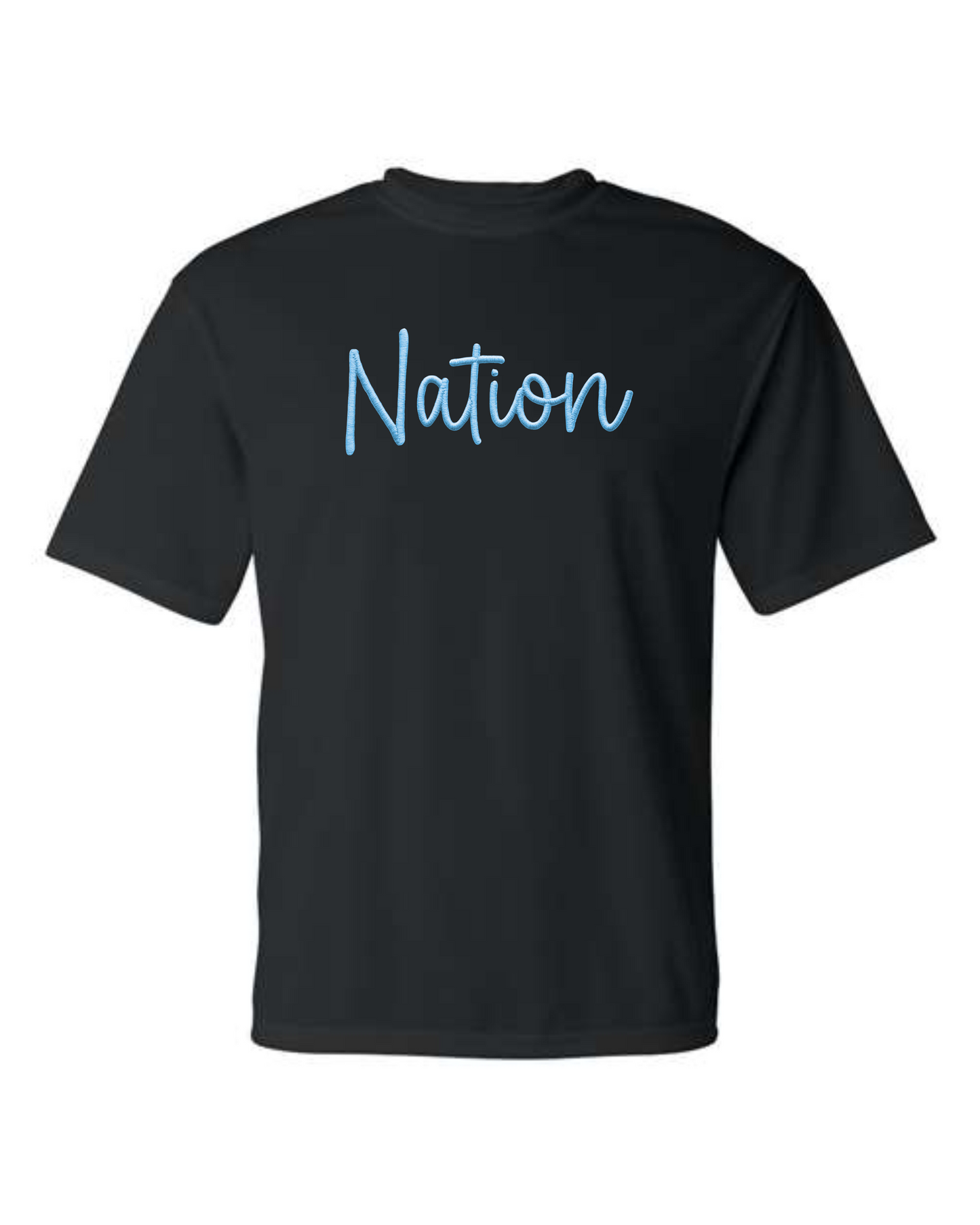 WD Nation Dri Fit Faux Embroidery Print Short Sleeve Shirt