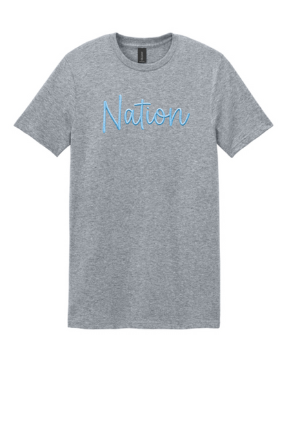 WD Nation Faux Embroidery Print T shirt