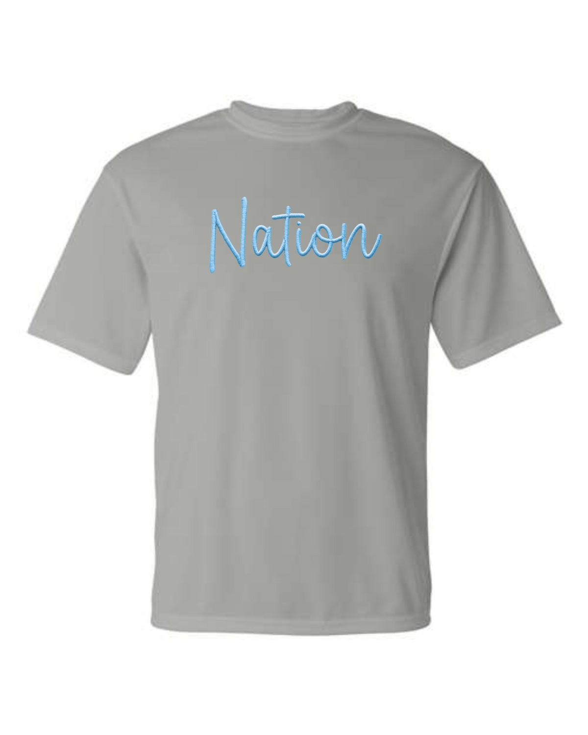 WD Nation Dri Fit Faux Embroidery Print Short Sleeve Shirt