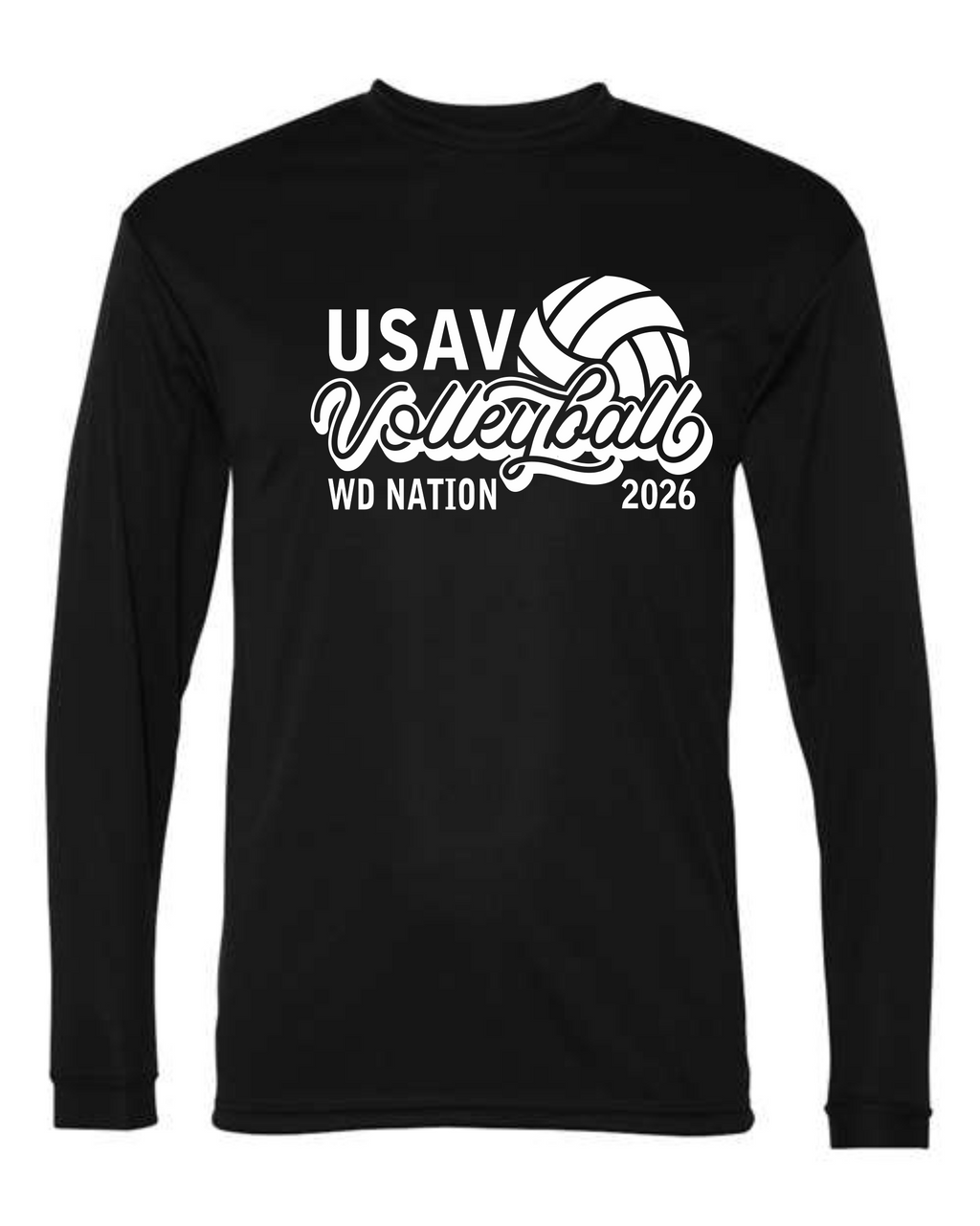 WD USAV Sport Tek dry fit long sleeve image 3