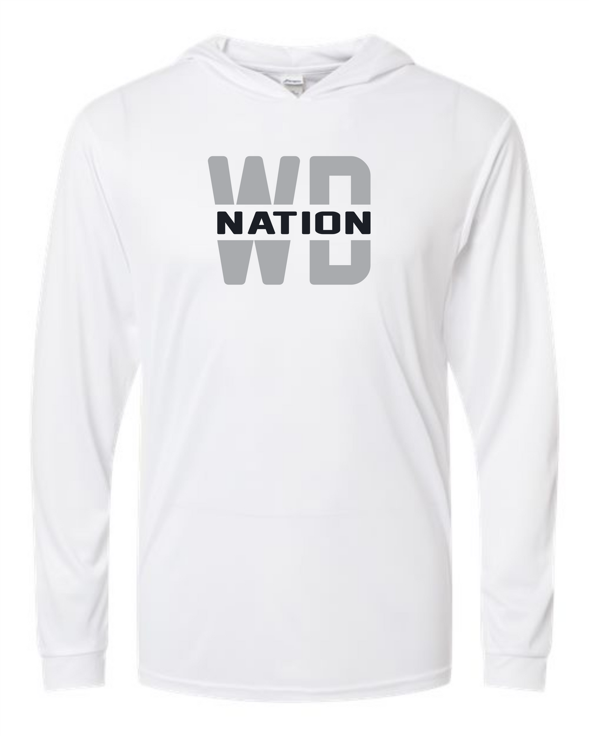 WD Nation Gildan Hooded Long Sleeve Dry Fit image 3