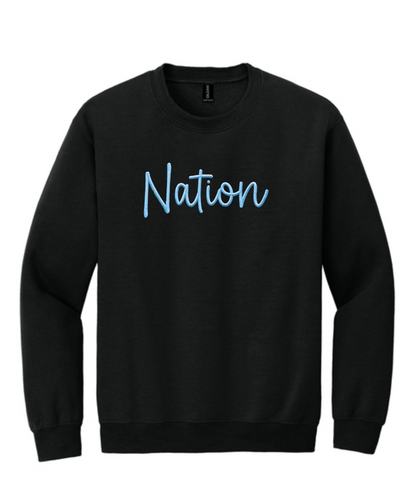 WD Nation Faux Embroidery Sweatshirt Print