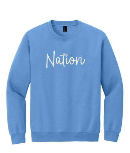 WD Nation Faux Embroidery Sweatshirt Print