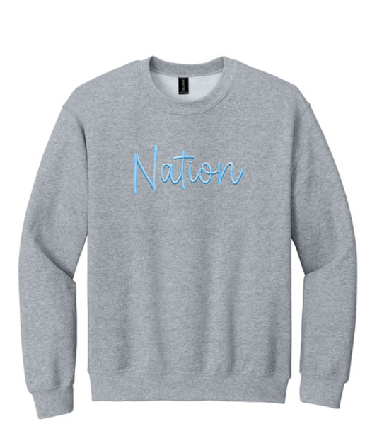 WD Nation Faux Embroidery Sweatshirt Print