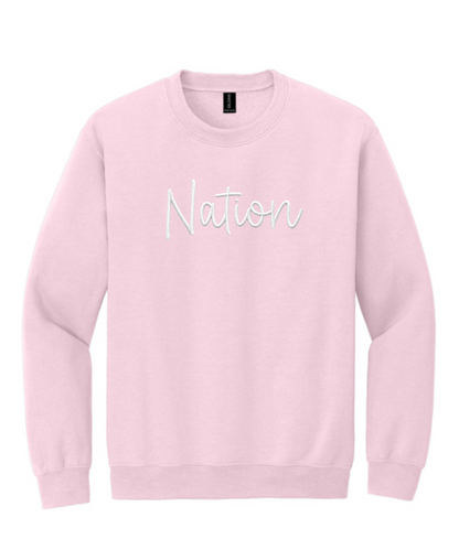 WD Nation Faux Embroidery Sweatshirt Print