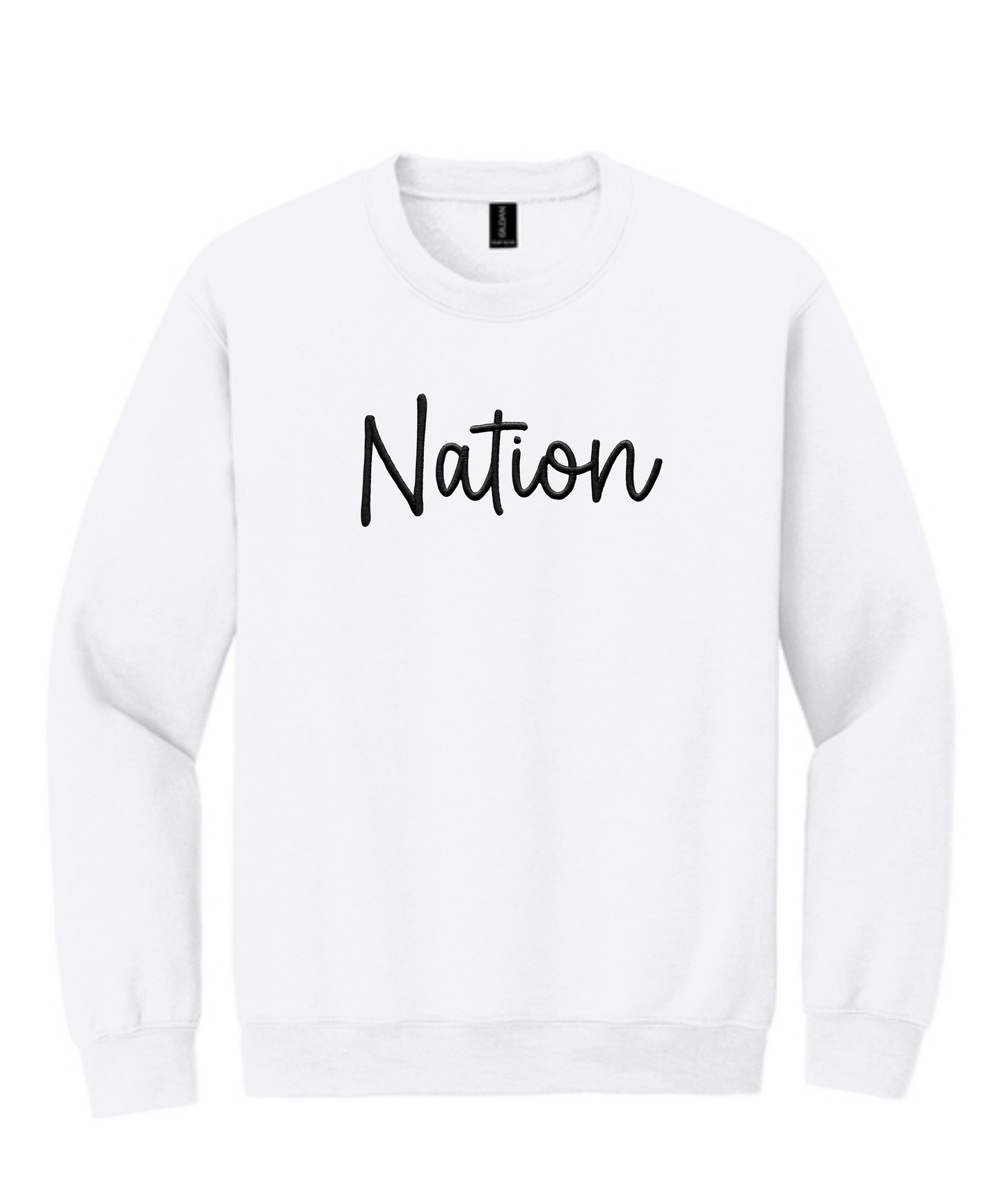 WD Nation Faux Embroidery Sweatshirt Print