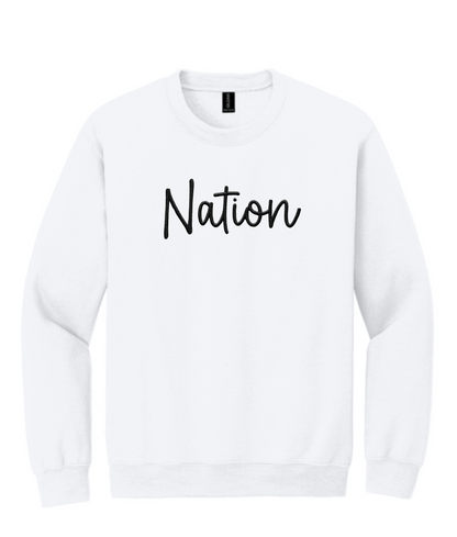 WD Nation Faux Embroidery Sweatshirt Print